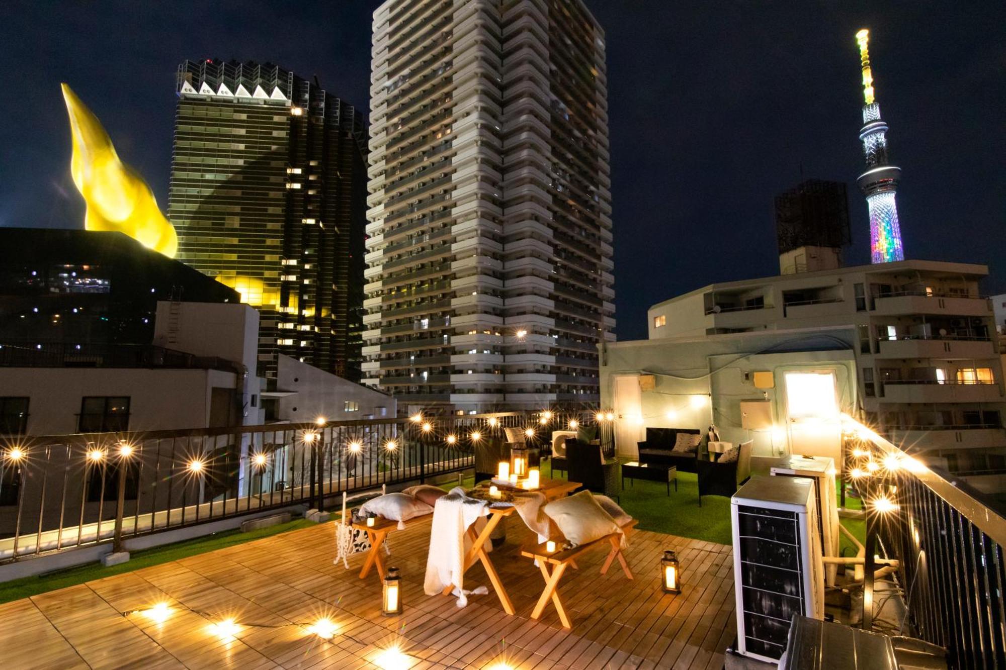 【5/24New Open】浅草徒歩3分/Max9名/無料駐車場/渋谷直通 Apartment Токио Екстериор снимка