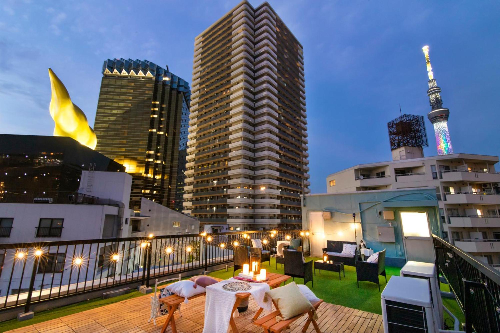 【5/24New Open】浅草徒歩3分/Max9名/無料駐車場/渋谷直通 Apartment Токио Екстериор снимка